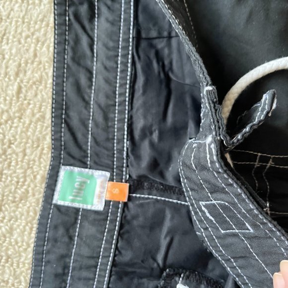 LUCY BLACK WIDE LEG PANTS CROP CAPRI WOMENS SIZE S ATHLETIC RUNNING TIE WAIST - Picture 5 of 6